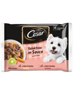 Cesar Selektion Dog, Говеждо и пиле с зеленчуци в сос