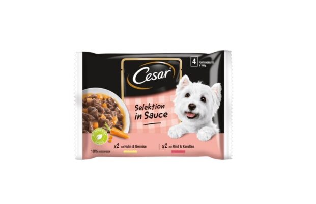 Cesar Selektion Dog, Говеждо и пиле с зеленчуци в сос