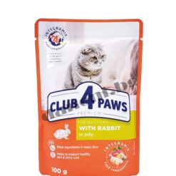 Club 4 Paws Premium Adult Cat - Котешки пауч - Заек в желе 100 гр | Зоомагазин "Daneni"