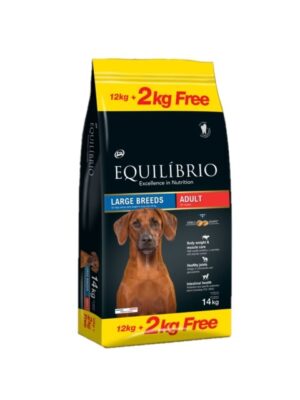 Equilibrio Large Breeds Adult Dog - Суха храна за големи кучета 12кг + 2кг