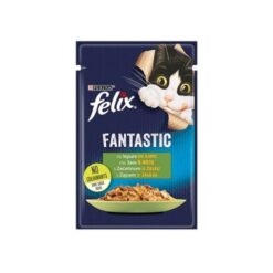 Храна в пауч за котки Felix Fantastic Pouch - Заешко в сочно желе на грил от зоомагазин Daneni