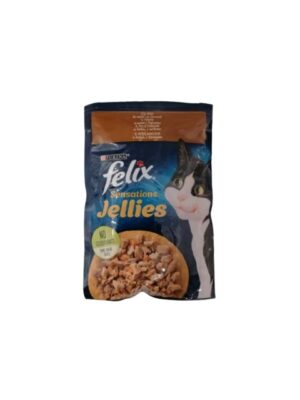 Felix Sensations Cat Pouch, Пиле и моркови в желе