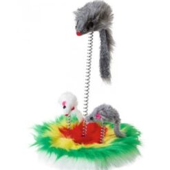 Невероятна играчка за котки с мишки на пружини от зоомагазин Daneni