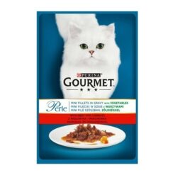 Храна за котки Gourmet Perle Pouch, Говеждо и моркови в сос, 85 гр