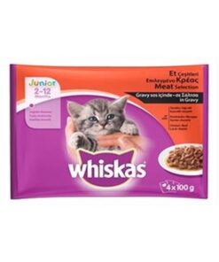 Опаковка на пауч за подрастващи котета Whiskas Junior от зоомагазин Daneni