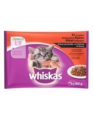 Опаковка на пауч за подрастващи котета Whiskas Junior от зоомагазин Daneni