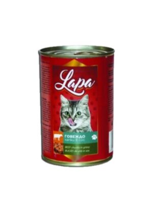 Lapa Cat Adult, Говеждо на хапки в сос