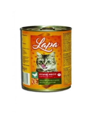 Консервирана храна за котки - Lapa Cat -Пилешко на хапки в сос | Зоомагазин "Daneni"