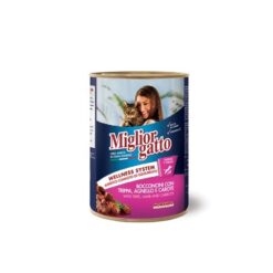 Консерва за котки с агнешко и моркови на хапки. Miglior - daneni.bg