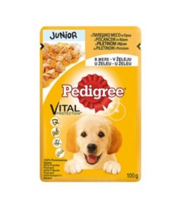 Храна за кучета - Pedigree Junior Dog Pouch - Пауч за малко куче - Пилешко и ориз 100 гр - Зоомагазин "Daneni"