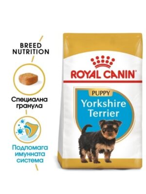 Храна за бебе йорки Royal Canin Yorkshire Terrier Junior 500 гр | Зоомагазин "Daneni"