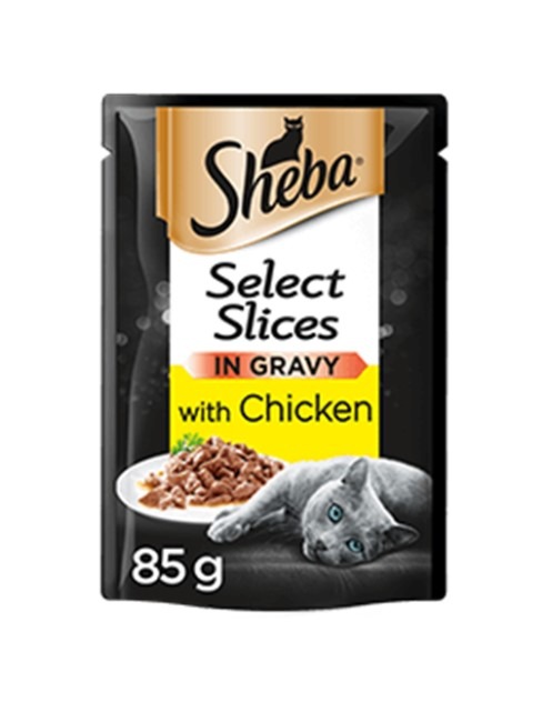 Seheba Select Slices In Gravy Cat Pouch, Пилешко