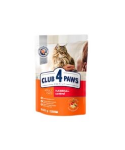 Club 4 Paws Premium Hairball Control - Храна против образуване на космени топки при котки 300 гр | Зоомагазин "Daneni"