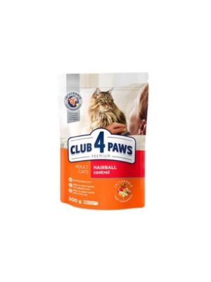 Club 4 Paws Premium Hairball Control - Храна против образуване на космени топки при котки 300 гр | Зоомагазин "Daneni"