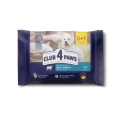 Храна за кучета - Club 4 Paws - Premium Dog Adult Mini - Пауч за куче - Агнешко в грейви сос 5+1 - 0.480 гр | Зоомагазин "Daneni"