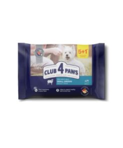 Храна за кучета - Club 4 Paws - Premium Dog Adult Mini - Пауч за куче - Агнешко в грейви сос 5+1 - 0.480 гр | Зоомагазин "Daneni"