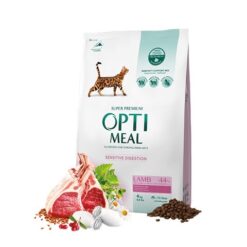 Opti Meal Super Premium Adult Cat Digestive - Супер премиум храна за възрастни котки - Агнешко месо 4 кг | Зоомагазин "Daneni"