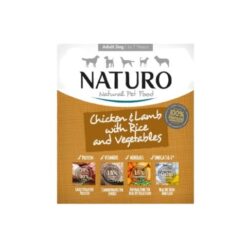 Naturo Dog Natural Chicken Lamb with Rice and Vegetables - Хипоалергенна кучешка храна -Пиле и агнешко с ориз и зеленчуци, 400 гр
