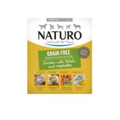 Naturo Dog Natural Grain Free Chicken with Potato and Vegetables - Мокра храна за кучета Натуро с Пиле, картофи и зеленчуци, 400 гр