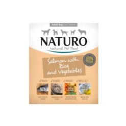 Naturo Dog Natural Salmon with Rice and Vegetables - Храна за кучета с алергии - Сьомга с ориз и зеленчуци, 400 гр