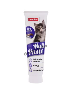 Малцова паста за котки, Beaphar Duo-Active, против топки косми в стомаха