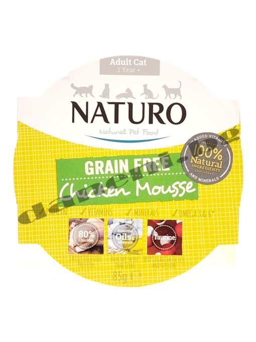 Naturo Cat Natural Grain Free Chicken Mousse - Пастет за котки - Пиле, 85 гр