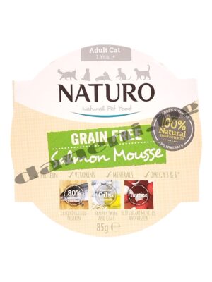 Naturo Cat Natural Grain Free Salmon Mousse - Пастет за котки - Сьомга, 85 гр.