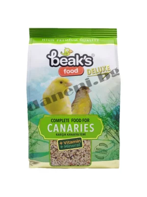 Пълноценна ежедневна храна за канарчета Beaks Deluxe Natural Food Canaries 400 гр | Зоомагазин "Daneni"