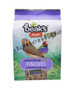 зоомагазин, Храна за екзотични птици Beaks Deluxe Natural Food Finches Tropical - Пълноценна храна за финки, 400 гр.