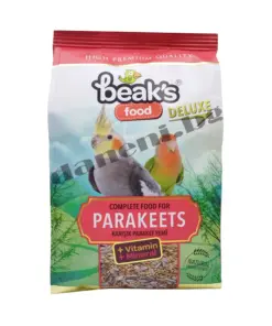 Храна за средни папагали Beaks Deluxe Natural Food Parakeets - Пълноценна ежедневна храна, 500 гр | Зоомагазин "Daneni"