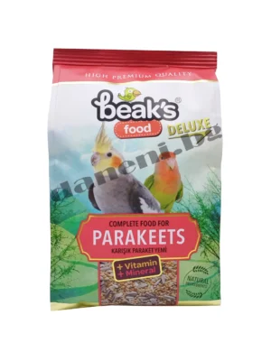 Храна за средни папагали Beaks Deluxe Natural Food Parakeets - Пълноценна ежедневна храна, 500 гр | Зоомагазин "Daneni"