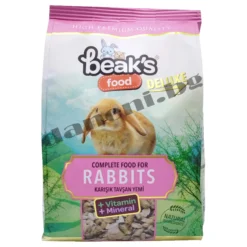 Храна за зайци Beaks Deluxe Natural Food Rabbits - Пълноценна ежедневна храна, 500 гр. зоомагазин Данени.