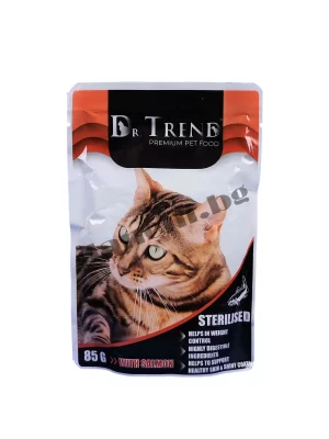 Пауч за кастрирани котки Dr. Trend Premium Cat Pouch Sterilised, Сьомга. зоомагазин Данени