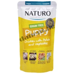 Naturo Dog Natural Grain Free Puppy Chicken with Potato and Vegetables - Пауч за малки кучета - Пиле с картофи и зеленчуци, 150 гр