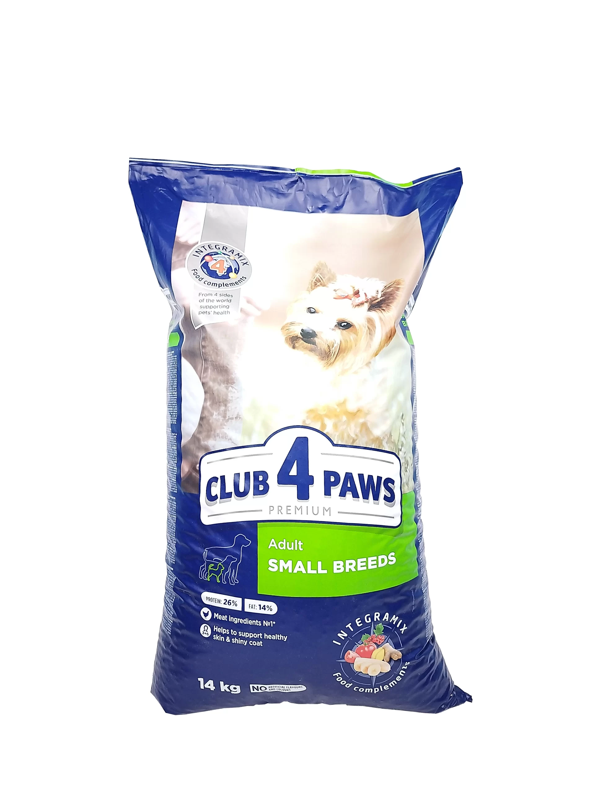 Суха храна за кучета Club 4 Paws Premium Adult Dog Small Breeds Chicken, Пилешко месо 14 кг | Зоомагазин Daneni