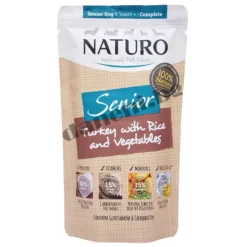 Naturo Dog Natural Pouch Senior +8 Years Turkey with Rice and Vegetables - Пауч - Пуйка с ориз и зеленчуци за кучета над 8 години 150 гр