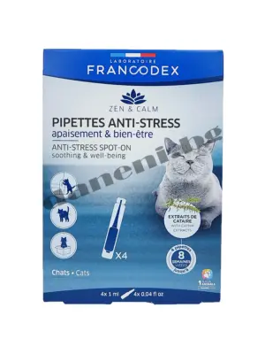 Aнти-стрес пипети за котки Francodex Cat Adult 4 бр | Зоомагазин "Daneni"