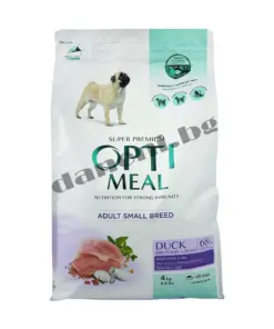 Суха храна за кучета Opti meal Super Premium, Патица, 4 кг