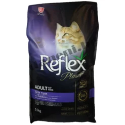 Поглезете любимката си с Reflex Plus Skin Care Adult Cat Food Salmon – супер премиум храна за котки с сьомга от зоомагазин daneni