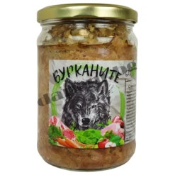 Вкусна, здравословна и стерилизирана храна за кучета - БУРКАНИТЕ. Пилешко, свинско и зеленчуци от зоомагазин daneni