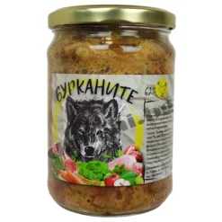 Вкусна и здравословна, Бурканите е стерилизирана храна за кучета с пилешко и зеленчуци от зоомагазин daneni
