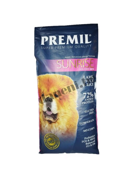 Храна за подсилване на имунната система на кучета - Premil Sunrise, храна подходяща при алергии на куче от зоомагазин daneni