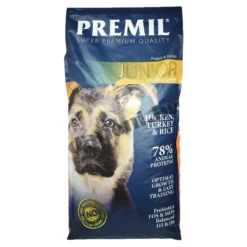 Най-добрата храна за малки кучета, Premil Junior - Пълноценна храна за подрастващи кученца от зоомагазин daneni