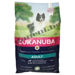 Еукануба най-добрата храна за кучета над 1 година от средни и малки породи с агнешко и ориз