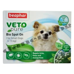 Спот-он капки против бълхи и кирлежи за малки породи кучета - Beaphar veto pure small