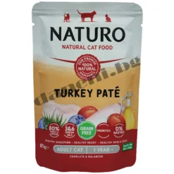 Naturo Cat Turkey Pate Pouch е Вкусен и здравословен пауч за котки с пуешко месо, 85 гр