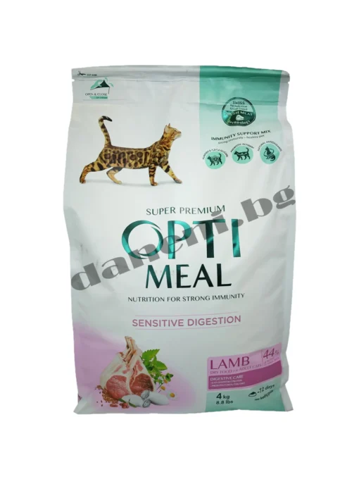 Изображение на Opti Meal Sensitive Digestion Lamb - Супер премиум храна за котки с чувствително храносмилане, агнешко месо