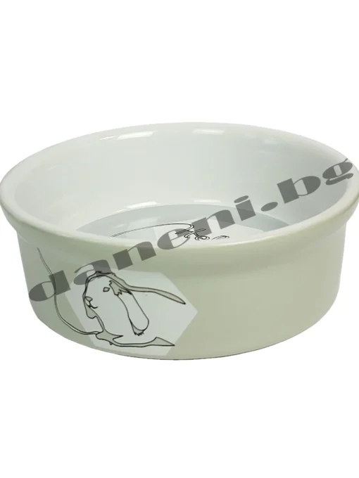 Керамична купичка за заек - Trixie Ceramic Bowl rabbit 240 ml ø 12 cm