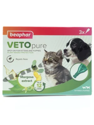Beaphar VetoPure Spot-On For Kittens And Puppies капки против бълхи и кърлежи за бебета кученца и котета