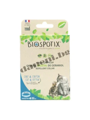 Опаковка на противопаразитна каишка BIOSPOTIX за котки и котенца, 35 см
